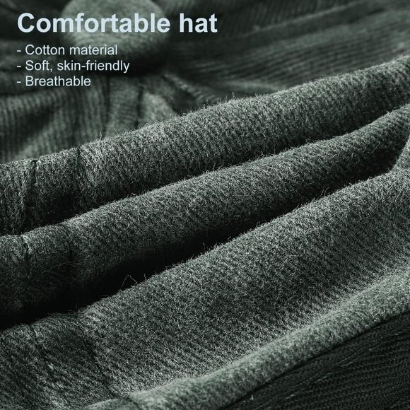 Men's Gray Red Green 3 Pack Plain Cotton Retro Adjustable Baseball Hat Cap - Picture 6 of 7